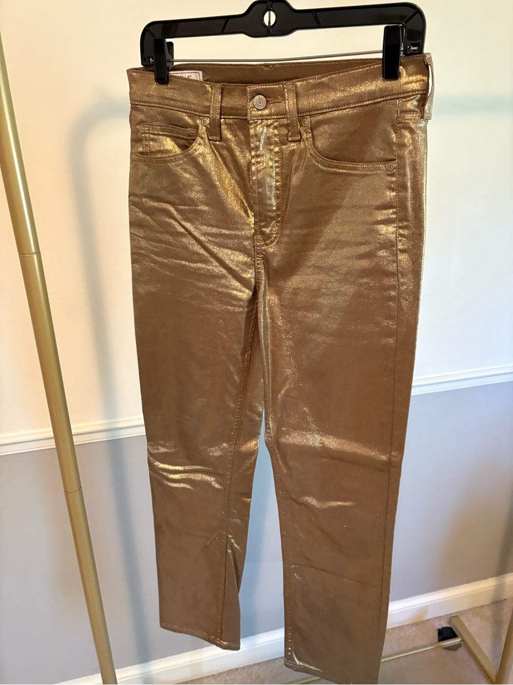Gap Metallic Gold Slim Jeans